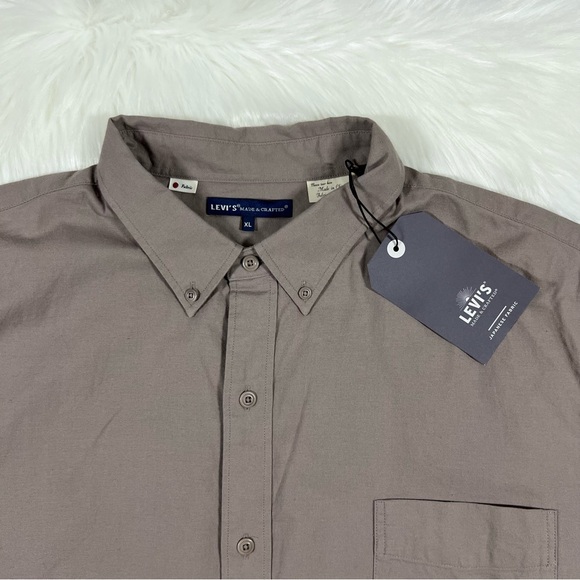 Levi's Made & Crafted Men's Size XL Cinder Gray Long Sleeve Button Up Shirt - Picture 4 of 12